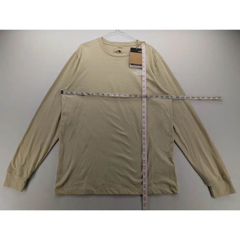 NWT The North Face Men's Long-Sleeve Box NSE T-Shirt in Gravel size Medium